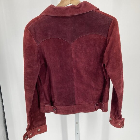 VTG Womens Hippie Western Jacket 70s Indie Suede Sz Medium Southwest Equestrian - Picture 2 of 16